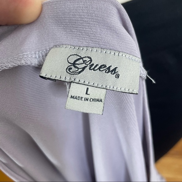 GUESS Lavender Tunic with Slit Sleeves - Sz. L - Picture 7 of 9